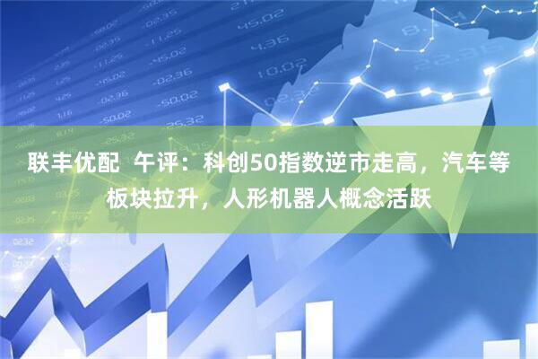 联丰优配  午评：科创50指数逆市走高，汽车等板块拉升，人形机器人概念活跃