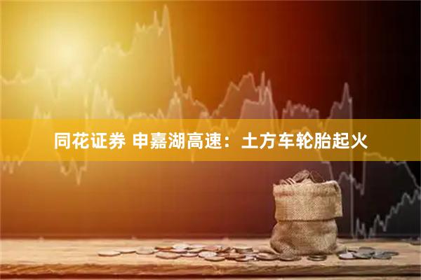同花证券 申嘉湖高速：土方车轮胎起火